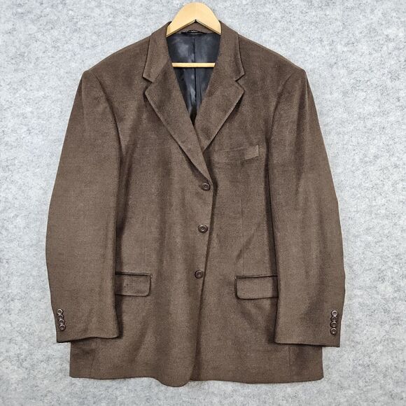FR Tripler Signature Gold Men's Brown Size 50R Lana Lux‎ Cashmere Feel Blazer - Picture 1 of 16
